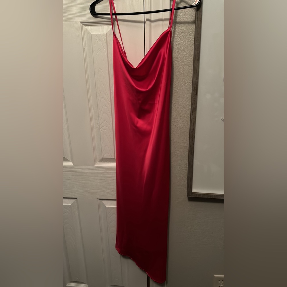Large hot pink dress